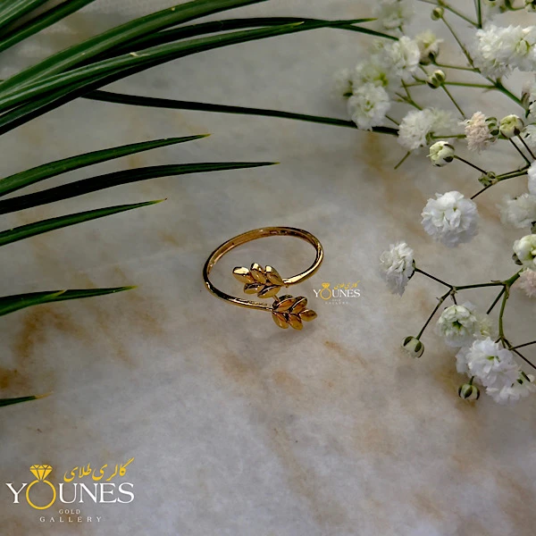 انگشتر مینیمال گندم طلا